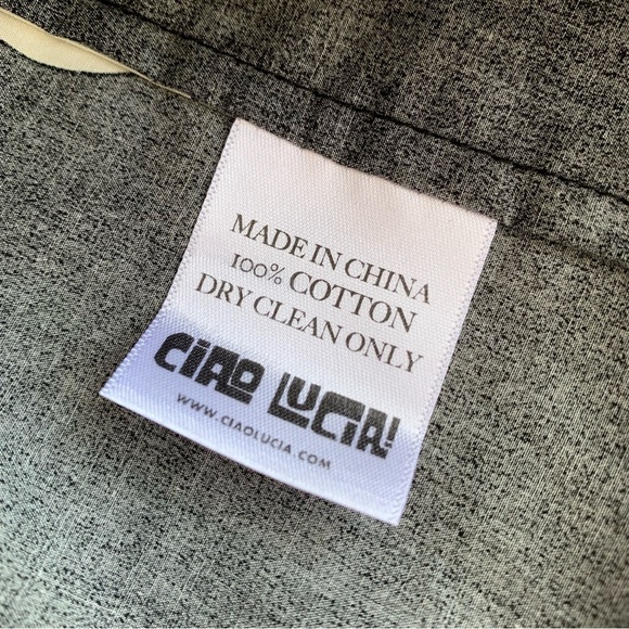 NWT Ciao Lucia Neroni Polka Dot Bow Ribbon Cotton Poplin Open Back Maxi Dress - Picture 14 of 16